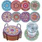 8 Pcs Coasters with Holder - Mandala DIY Diamond Art Crafts for Adults, Small Diamond Painting Kits Accessories